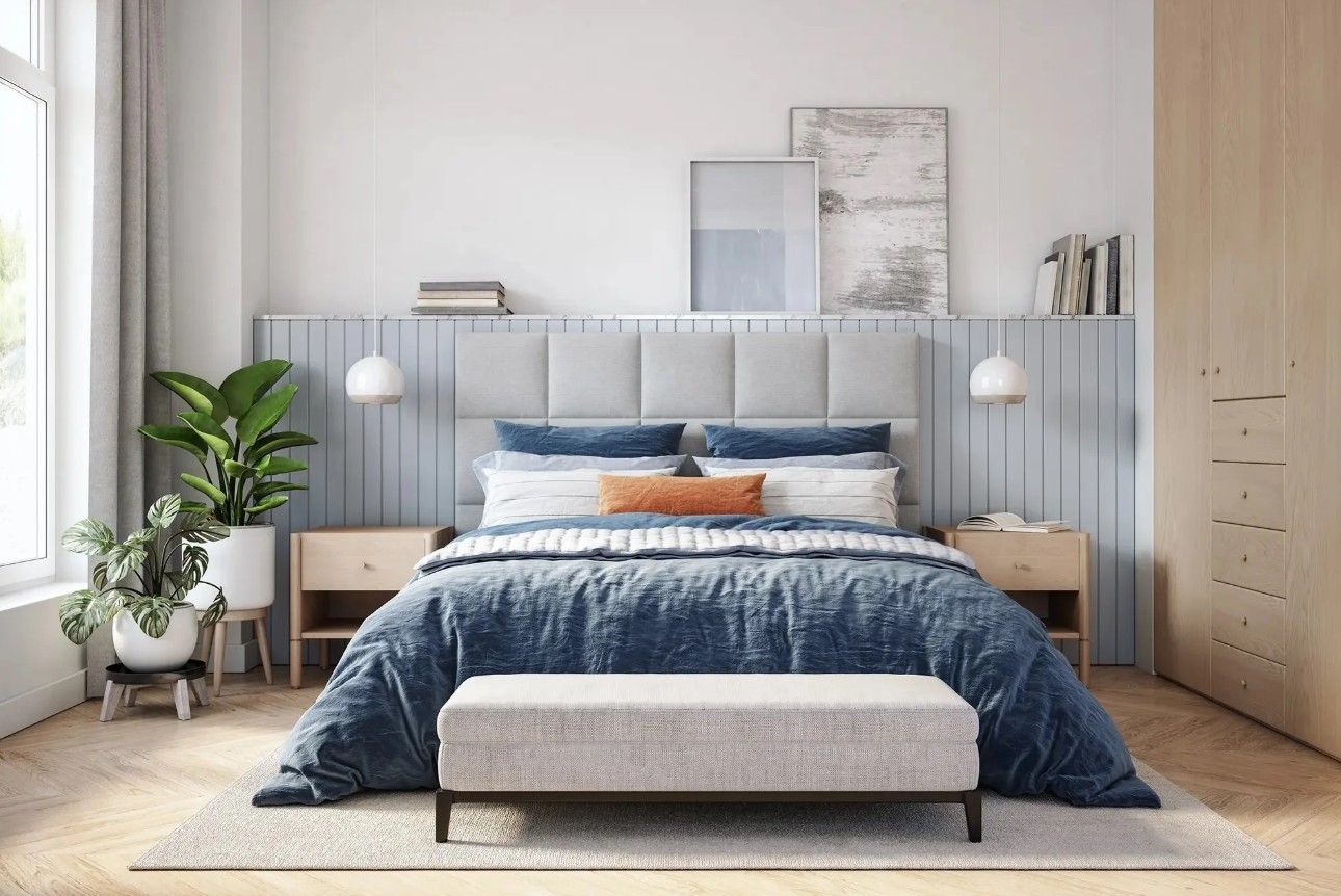 Beautifully staged vacation rental bedroom with fresh linens